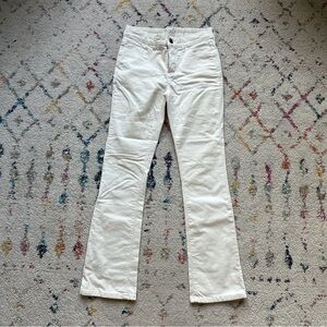 St John’s Bay size 2 bootcut corduroy pants cream/white